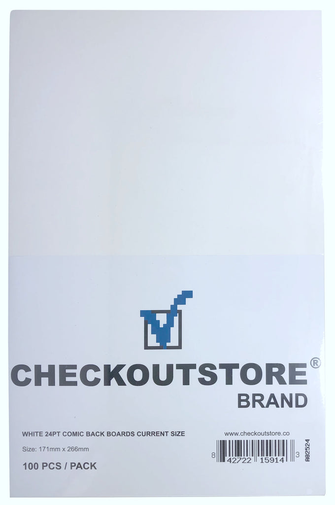 CheckOutStore Comic Supplies CheckOutStore White 24pt Current Age Comic Books Backing Boards