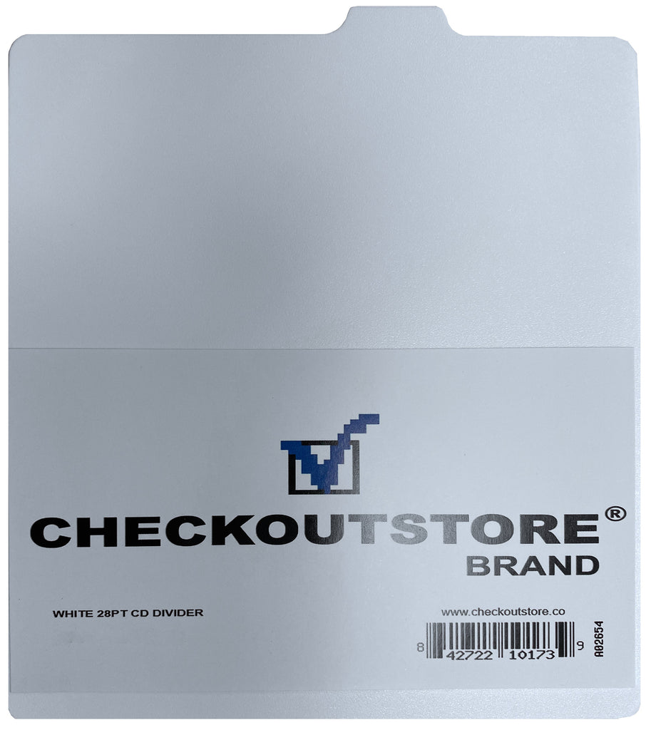 CheckOutStore Discontinued CheckOutStore White Reversible Plastic CD/DVD Dividers [Discontinued]