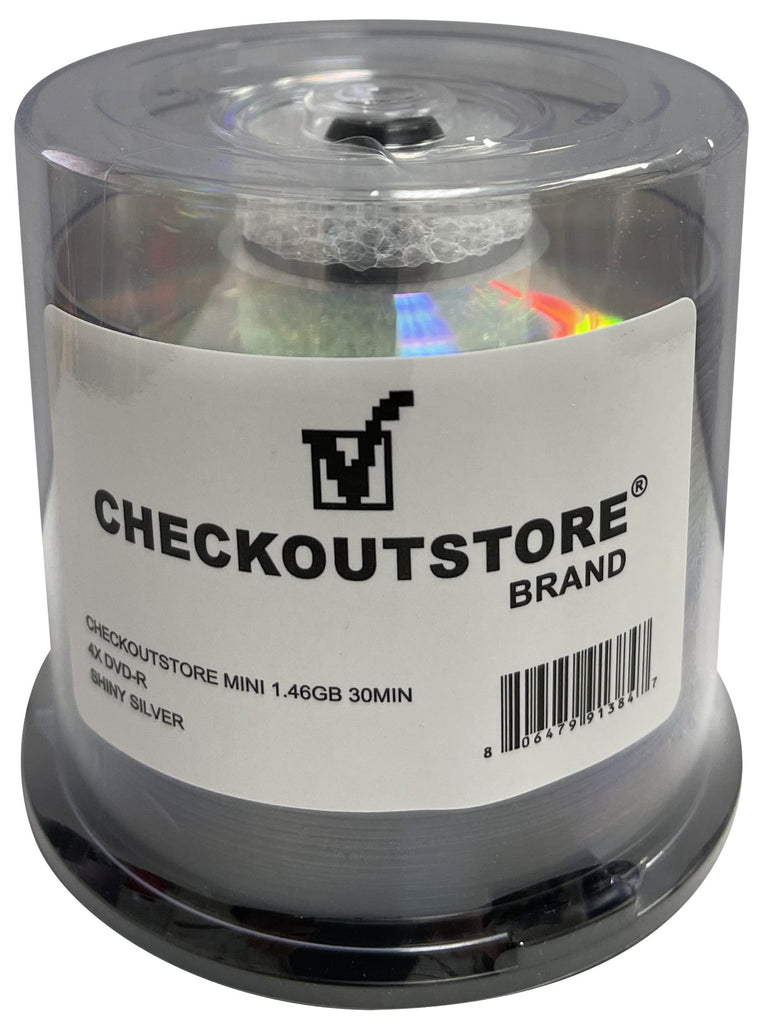 CheckOutStore Mini DVDR Media CheckOutStore MINI 1.46GB 30Min 4x DVD-R Shiny Silver