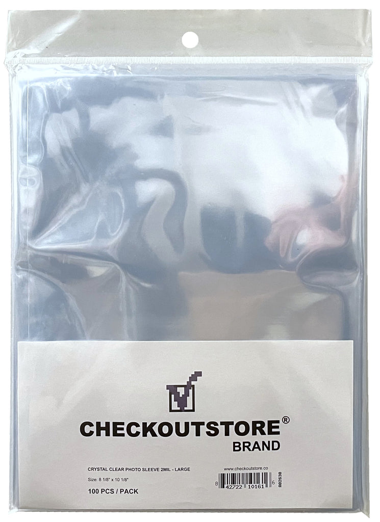 CheckOutStore Photo Sleeves CheckOutStore Crystal Clear Protective Photo Sleeves (8 x 10 in)