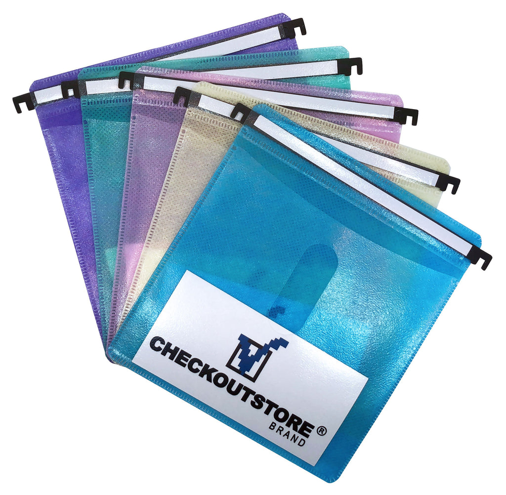 CheckOutStore Plastic Sleeves CD Double-sided Refill Plastic Hanging Sleeve Assorted Color