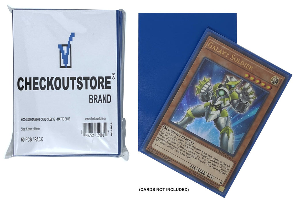 CheckOutStore Matte Green Protective Sleeves Compatible with Yu-Gi-Oh, Cardfight - 50