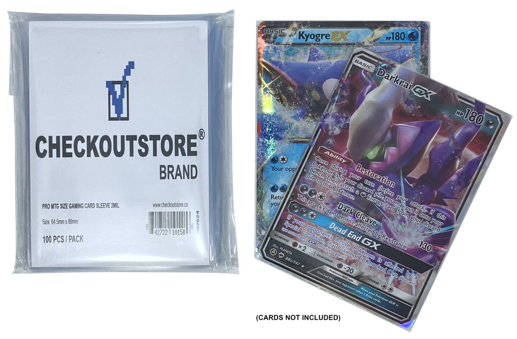 CheckOutStore Crystal Clear Protective Sleeves compatible with MTG, Po CheckOutStore.com CheckOutStore Crystal Clear Protective Sleeves compatible with MTG, Po CheckOutStore.com