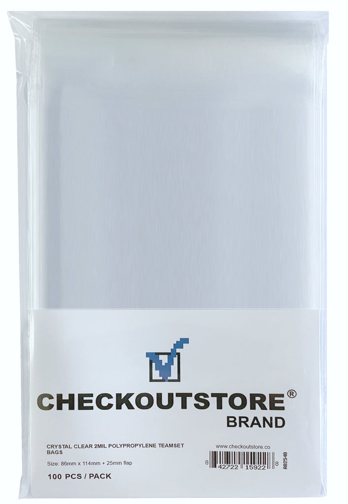 CheckOutStore Crystal Clear Tall Team Set Protective Sleeves with Sealable Flap [Discontinued]