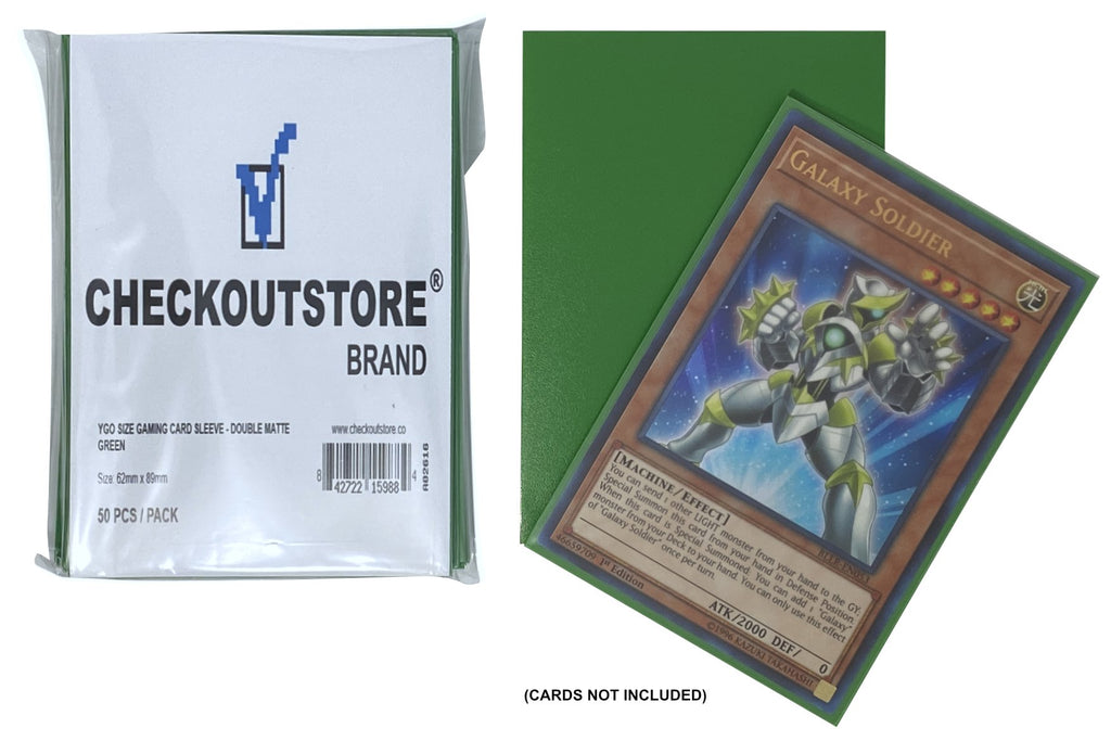 CheckOutStore Protective Sleeves Yellow / 50 CheckOutStore Double Matte Protective Sleeves Yu-Gi-Oh, Cardfight Vanguard (62 x 89 mm)