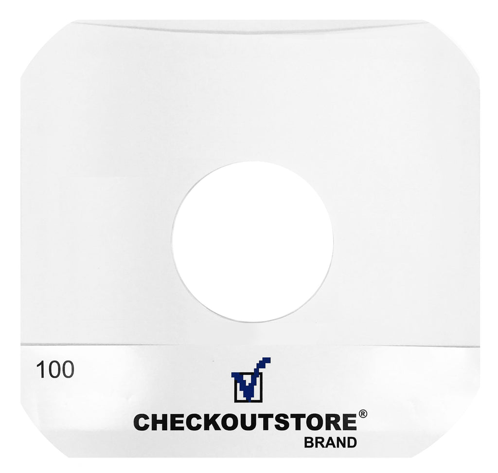 CheckOutStore Record Inner Sleeves CheckOutStore Paper Record Round Corners With Hole for 10" Vinyl Records (Inner Sleeves)