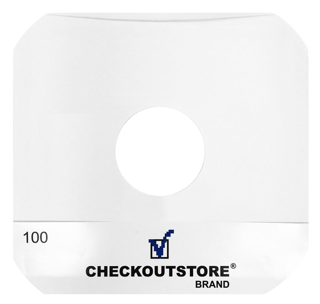 CheckOutStore Record Inner Sleeves CheckOutStore Paper Record Round Corners With Hole for 12" LP Vinyl 33 RPM (Inner Sleeves)