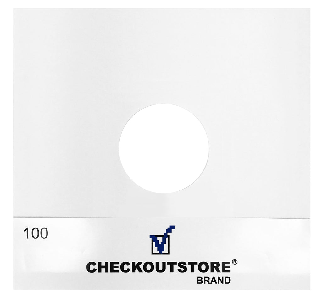CheckOutStore Record Inner Sleeves CheckOutStore Paper Record With Hole for 12" LP Vinyl 33 RPM (Inner Sleeves)