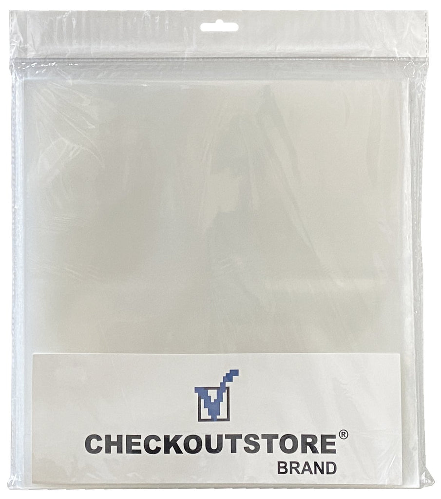 CheckOutStore Record Outer Sleeves CheckOutStore Clear Plastic CPP for 12" LP Vinyl 33 RPM Records (Outer Sleeves)