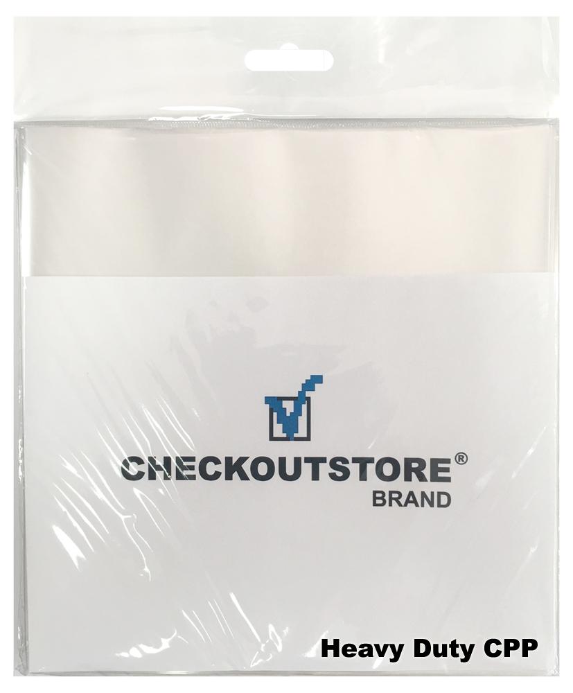 CheckOutStore Record Outer Sleeves CheckOutStore Clear Plastic CPP for 7" Vinyl 45 RPM Records (Outer Sleeves)