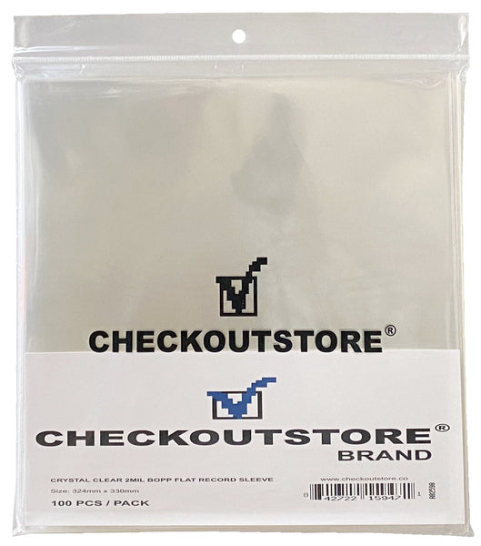 CheckOutStore Clear Plastic CPP for 12 Vinyl 33 RPM Records (Inner Sleeves) 100