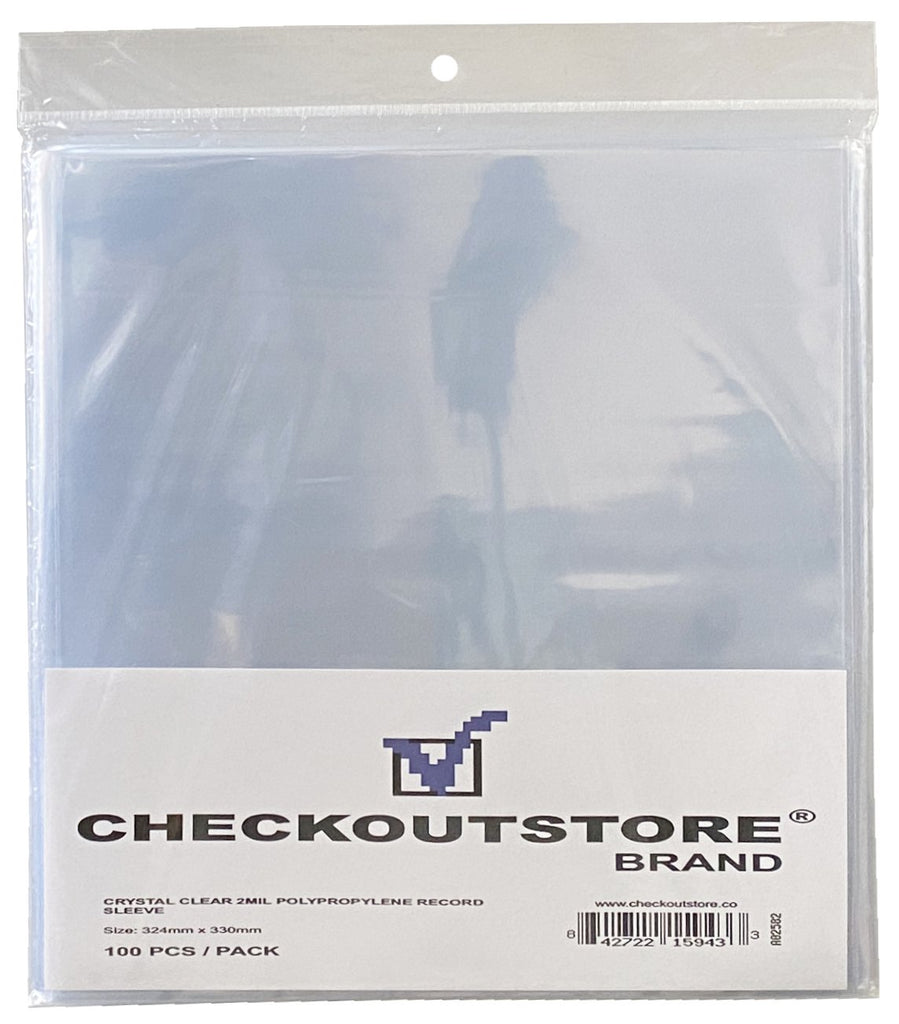 CheckOutStore Clear Plastic CPP for 12 Vinyl 33 RPM Records (Outer Sleeves) 1000