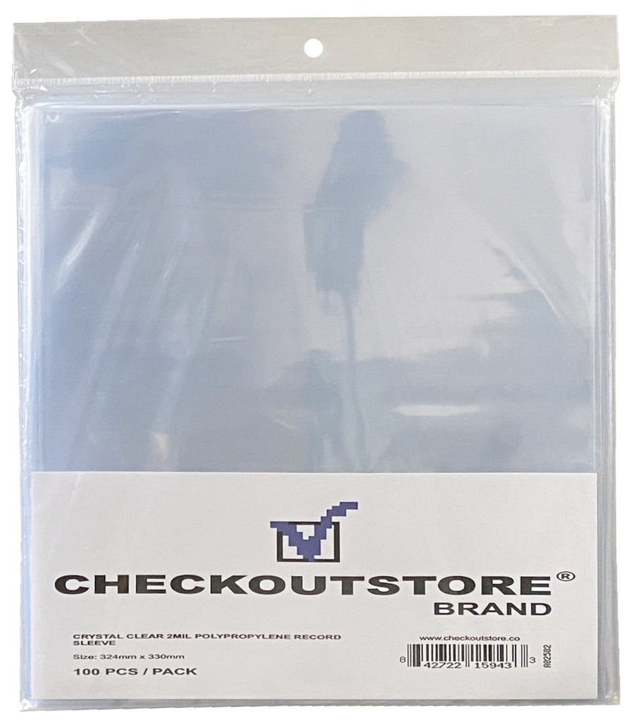 CheckOutStore Clear Plastic OPP for 12" LP Vinyl Record Album Covers (Outer Sleeves)