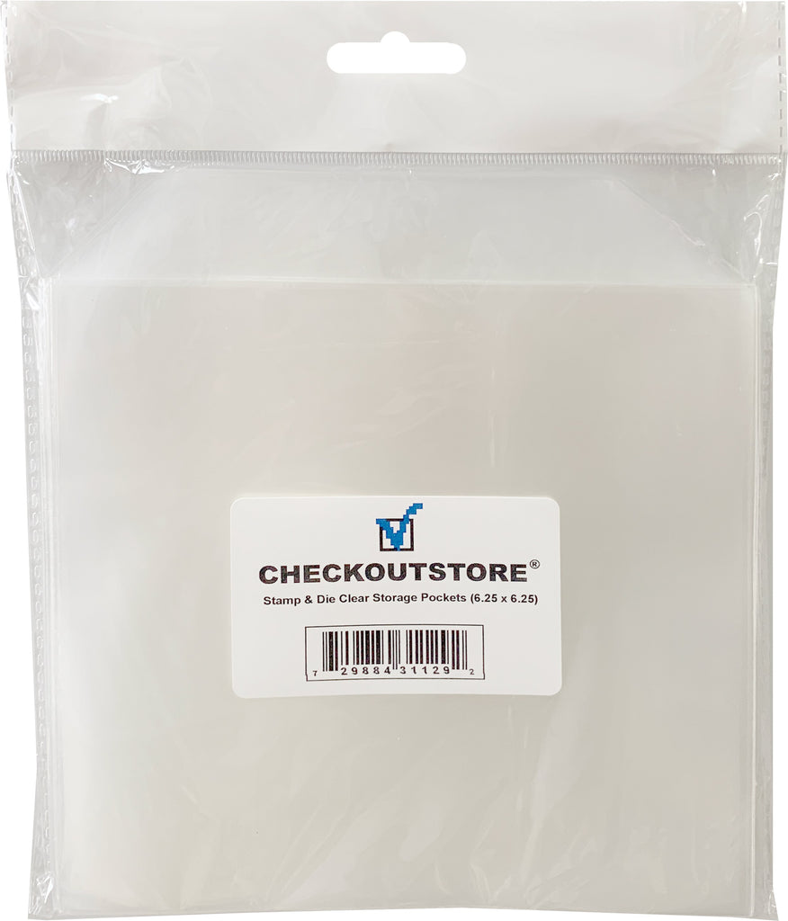 CheckOutStore Storage Pockets CheckOutStore Stamp & Die & Stencil Clear Storage Pockets (6 1/4 x 6 1/4)