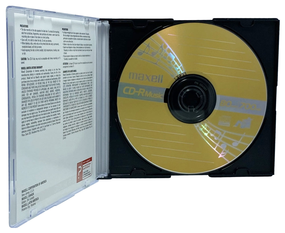 Maxell Discontinued Maxell 32X Digital Audio Music CD-R 80min 700MB /w Slim CD Jewel Cases [Discontinued]