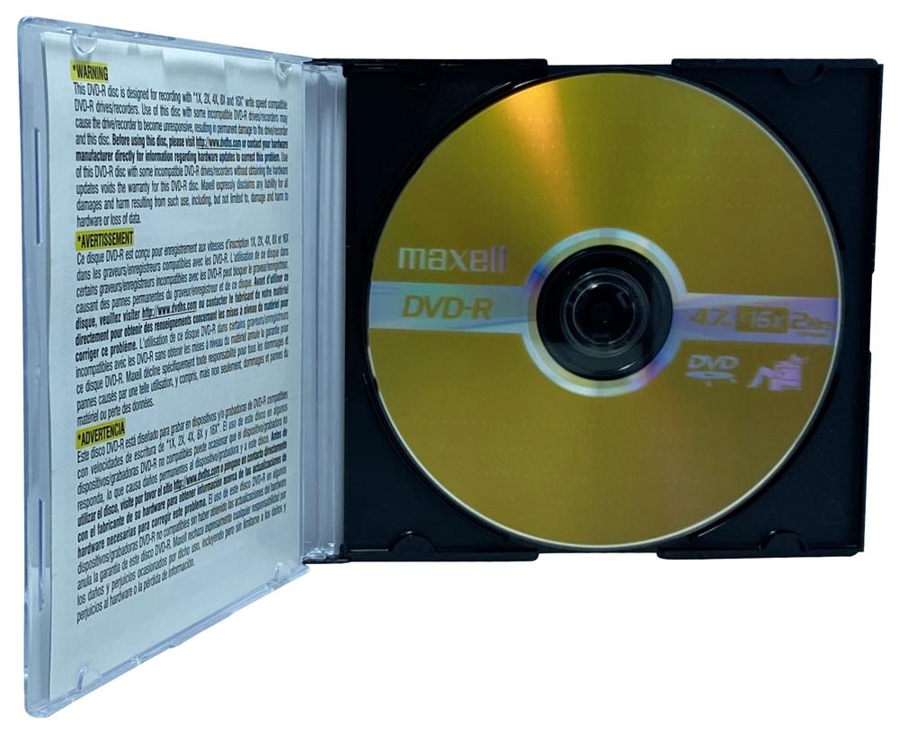 Maxell 16X DVD-R 4.7GB (Maxell Logo) /w Slim CD Jewel Case [Discontinued]