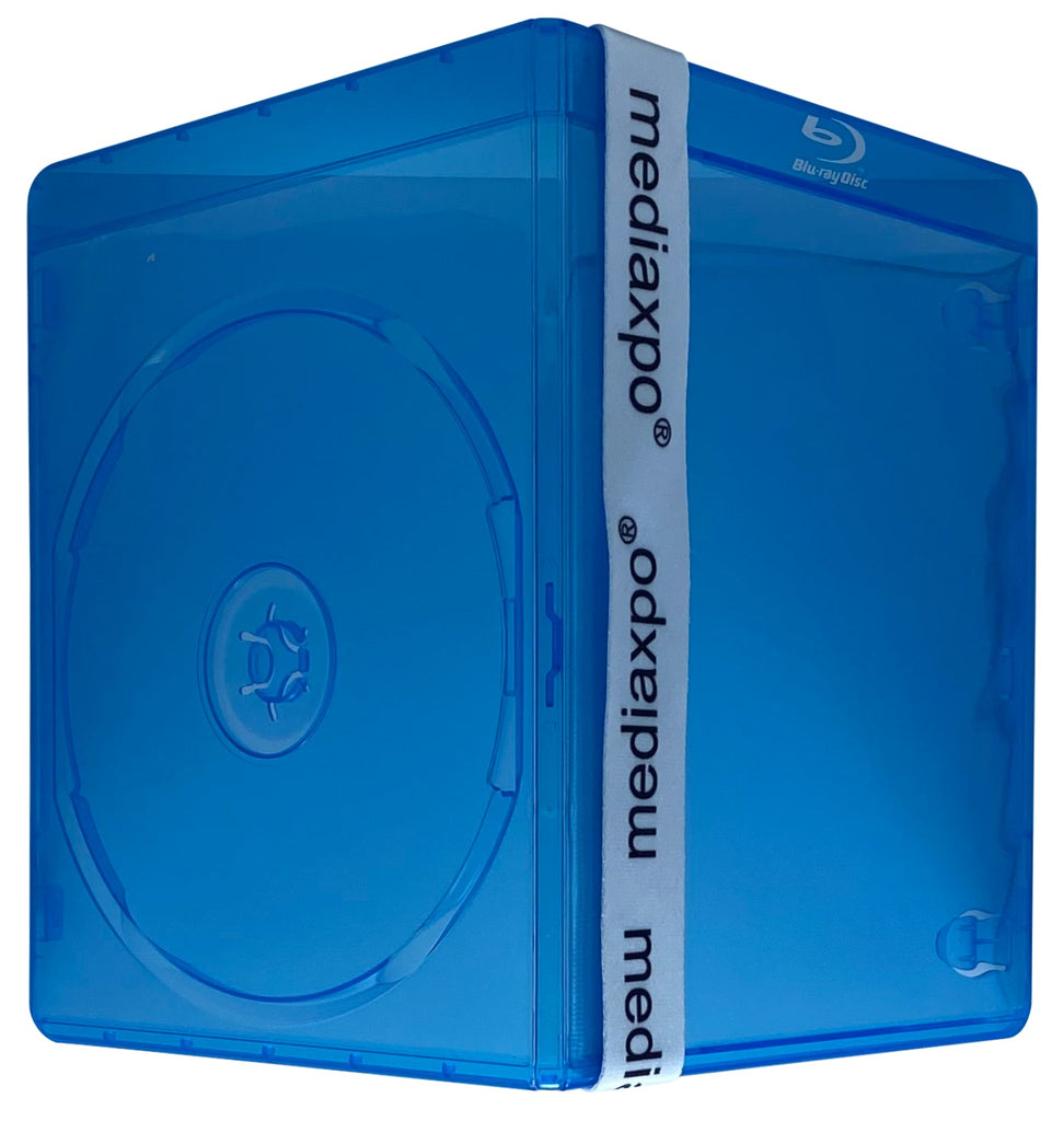 CheckOutStore (10) Premium Standard Single 1-Disc DVD Cases 14mm (Blue)