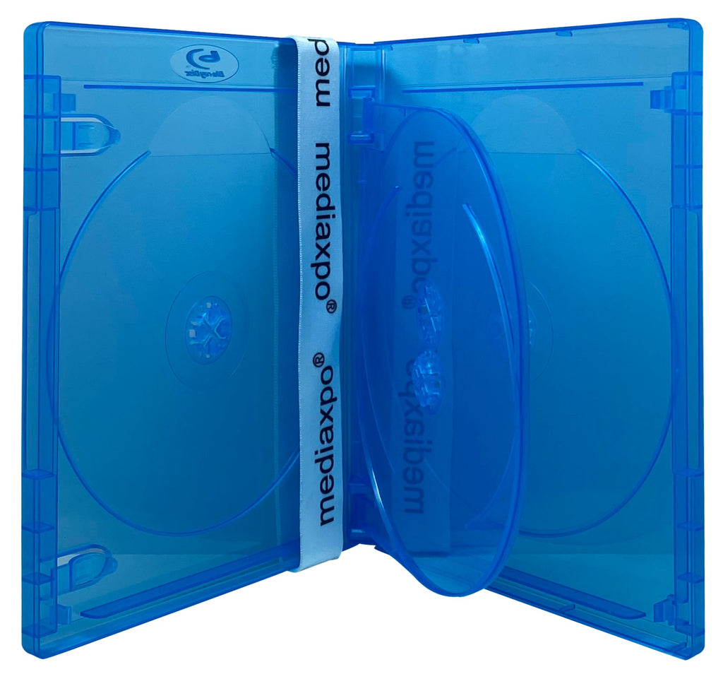 Mediaxpo Blu-ray Cases PREMIUM STANDARD Blu-Ray Quad 4 Disc Cases 14MM