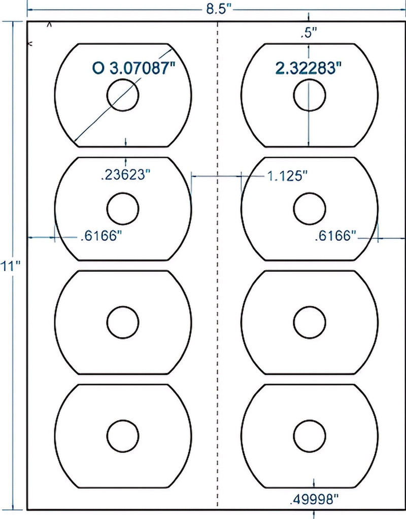 Mediaxpo CD/DVD Labels Compulabel 312682 Business Card CD Labels (100 White Sheets 800 CD Labels)