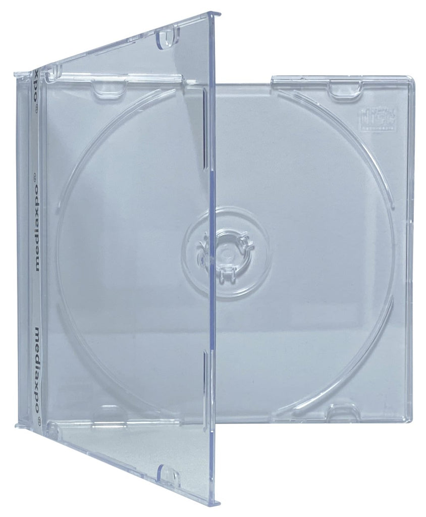 Mediaxpo CD Jewel Cases Super Clear / 10 SLIM Slimline CD Jewel Cases 5.2mm