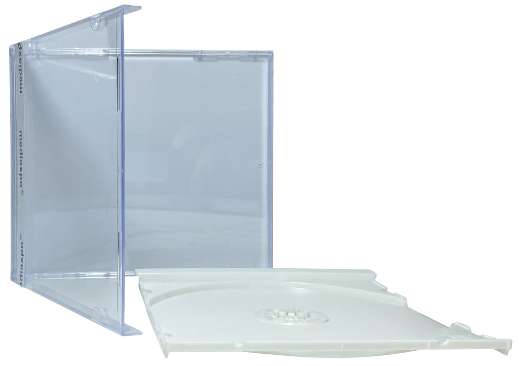 Mediaxpo CD Jewel Cases White / 10 STANDARD CD Jewel Case 10.4mm (Unassembled)
