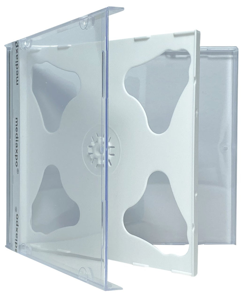 Mediaxpo CD Jewel Cases White / 10 STANDARD Double CD Jewel Case 10.4mm