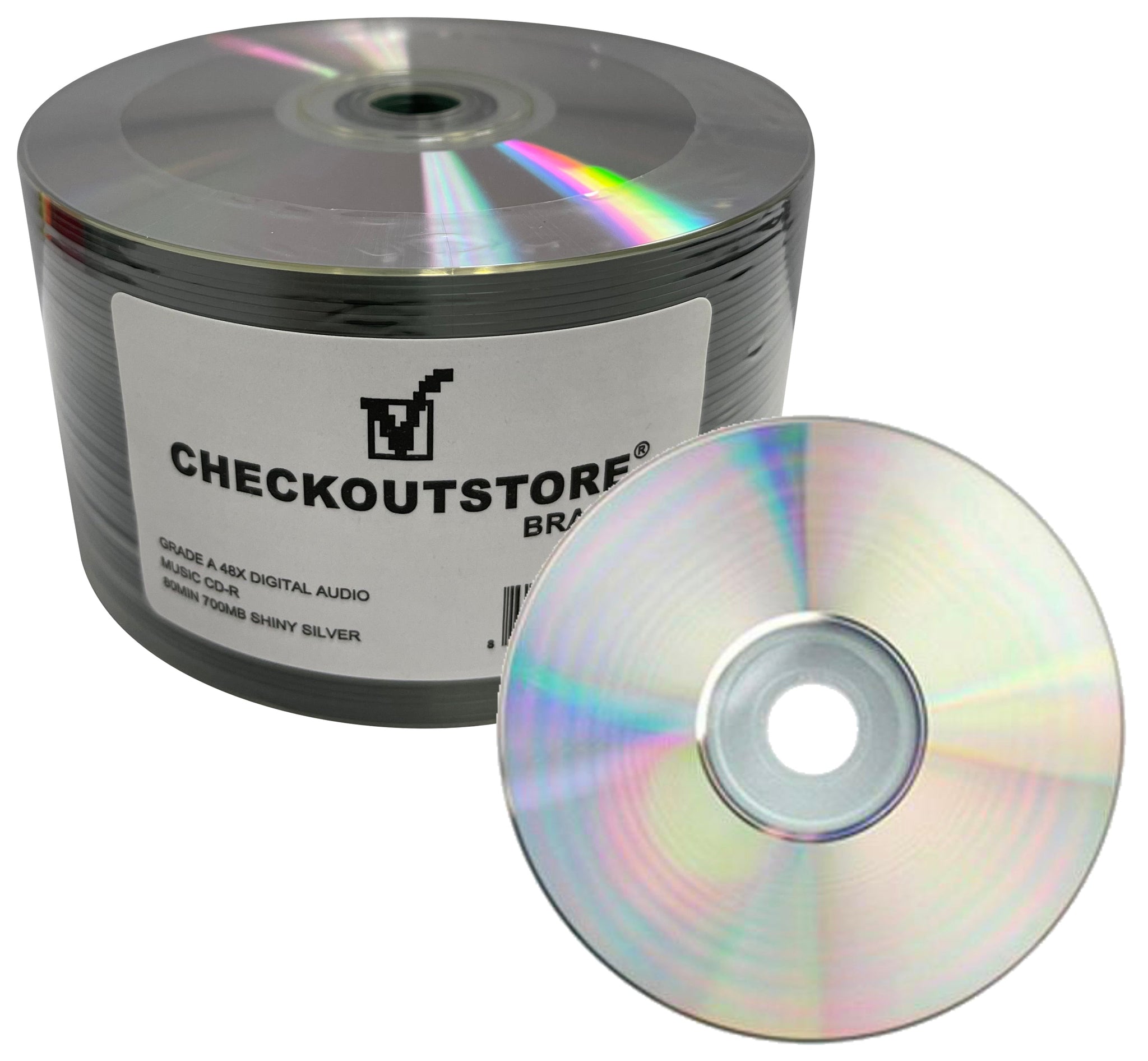 Grade A 48x Digital Audio Music CD-R 80min 700MB Shiny Silver ...