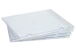 Mediaxpo Discontinued SLIM Clear CD Jewel Cases (No Logo) [Discontinued]