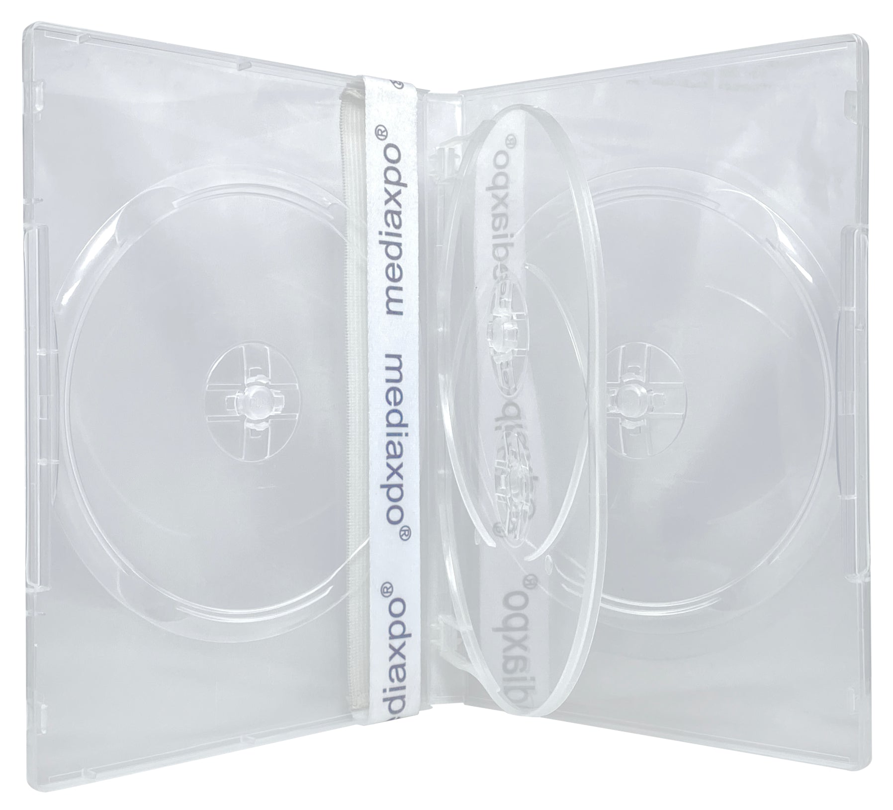 CheckOutStore (50) Premium Standard Single 1-Disc DVD Cases 14mm (White)