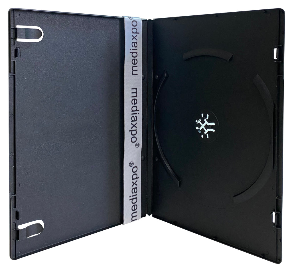 Mediaxpo DVD Cases SLIM Black Single DVD Cases 7MM