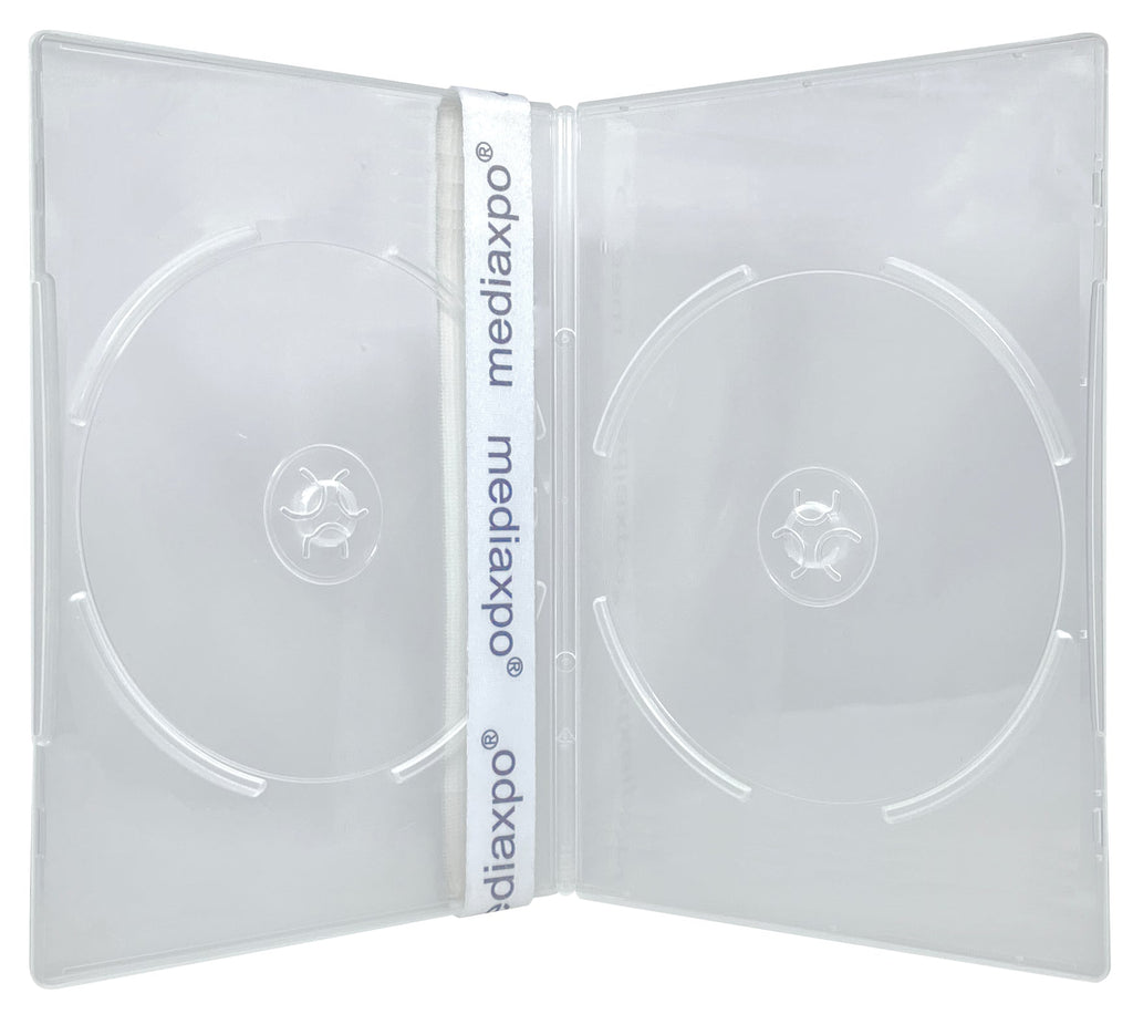 Mediaxpo DVD Cases SLIM Clear Double DVD Cases 7MM