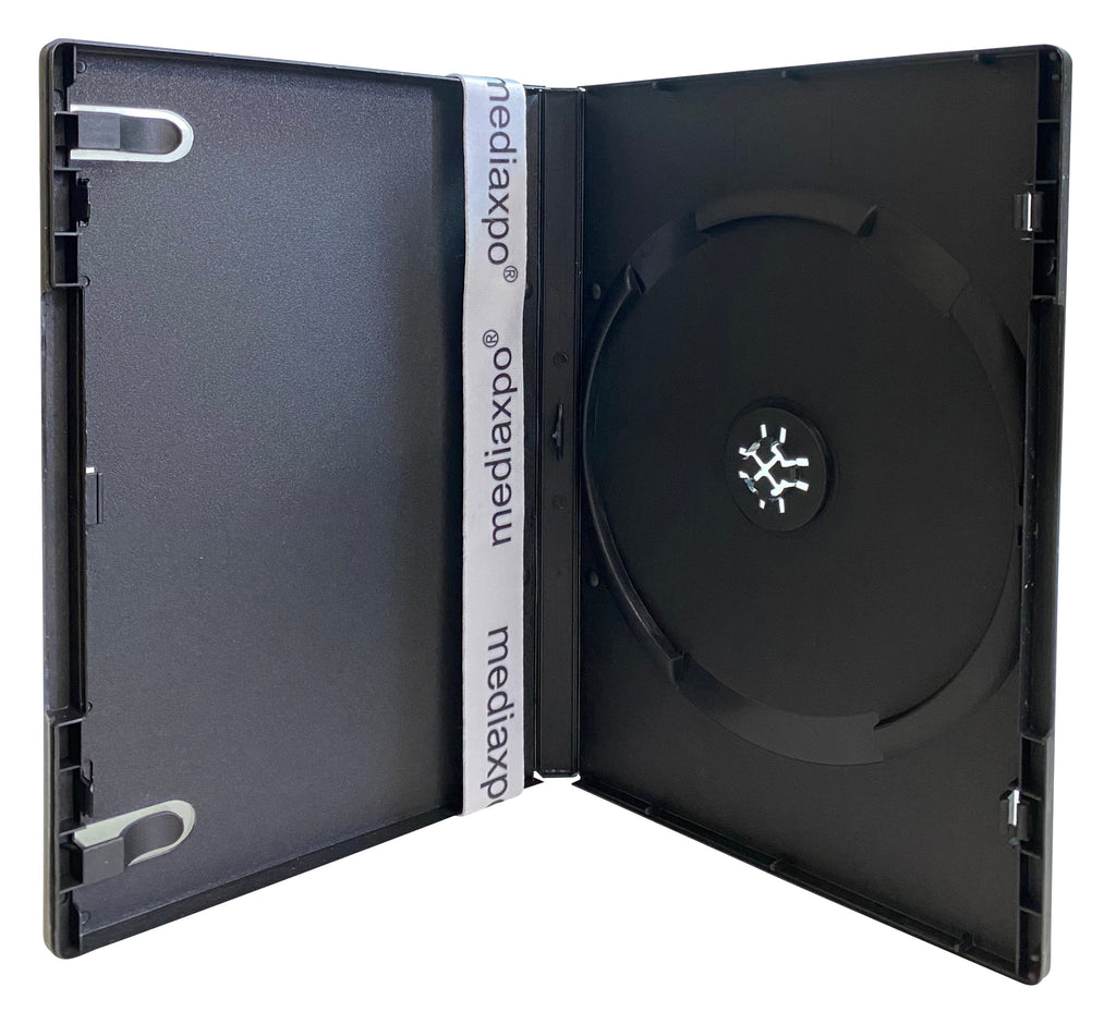Mediaxpo DVD Cases STANDARD Black Single DVD Cases 14MM