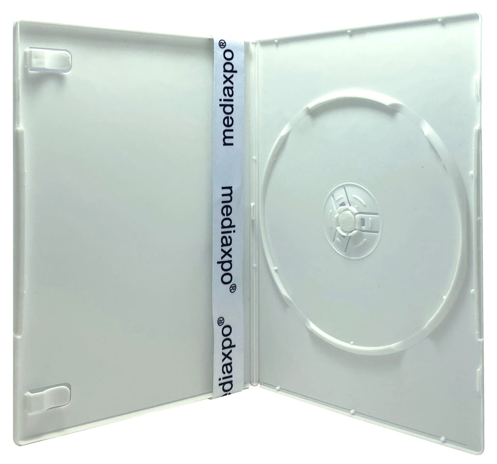 Mediaxpo DVD Cases White / 10 PREMIUM SLIM Single DVD Cases 7MM (100% New Material)