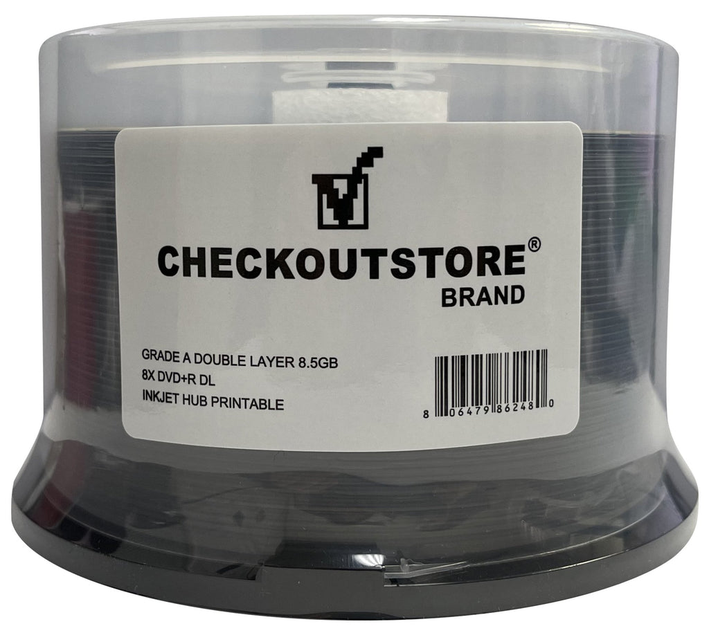 Grade A Double Layer 8.5GB 8X DVD+R DL White Inkjet Hub Printable