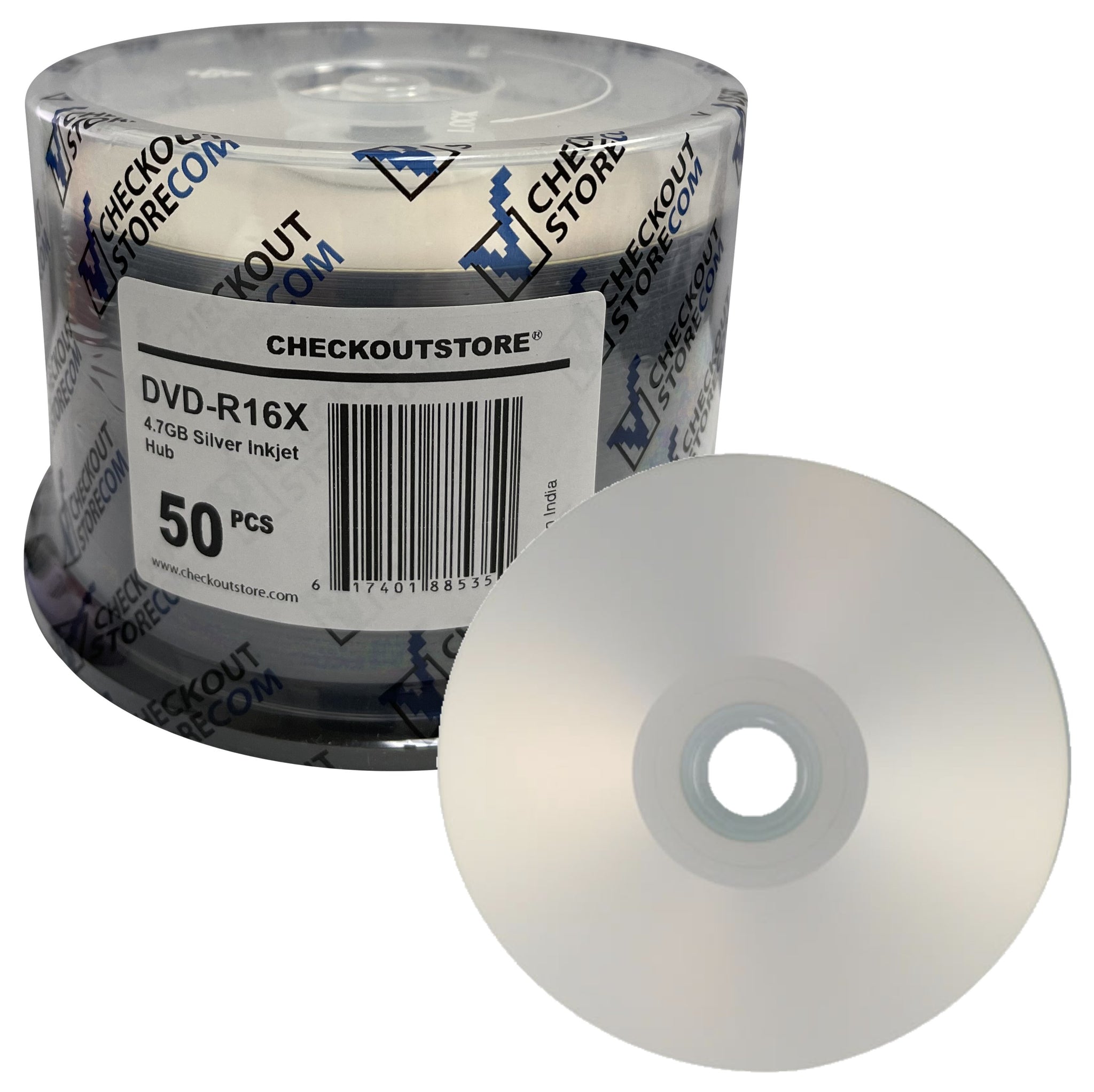 Grade A 16X DVD-R 4.7GB Silver Inkjet Hub Printable [Discontinued ...