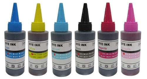 Mediaxpo Ink Refill Assorted Color Bulk Dye Refill Ink 100ml for EPSON