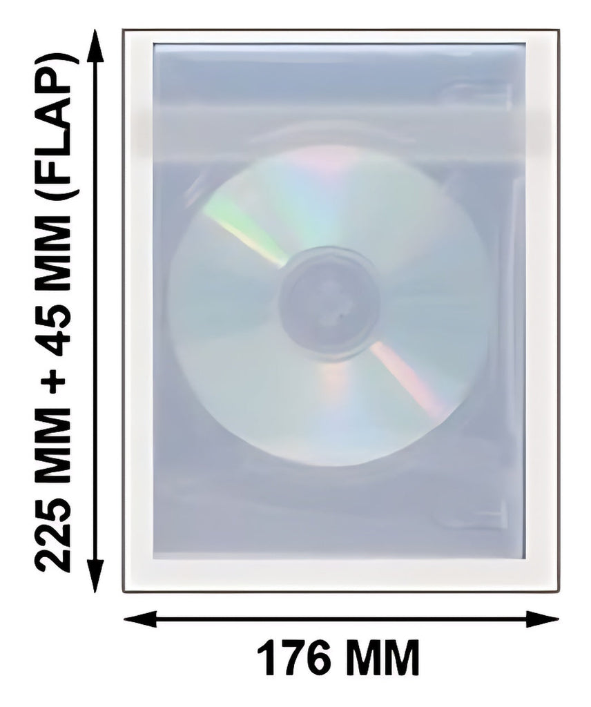 Mediaxpo OPP Plastic Bags OPP Plastic Wrap Bag for 12 Disc DVD Case 39mm