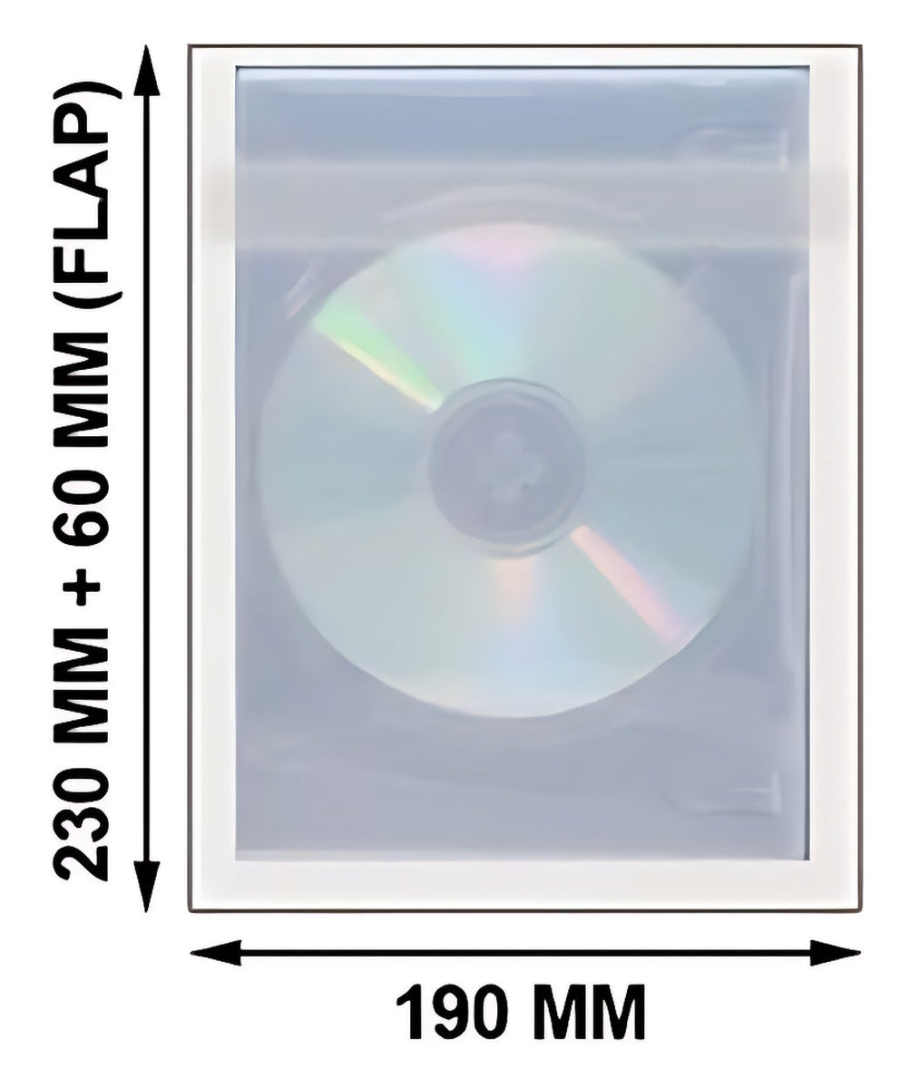 OPP Plastic Wrap Bag for 16 Disc DVD Case 51mm
