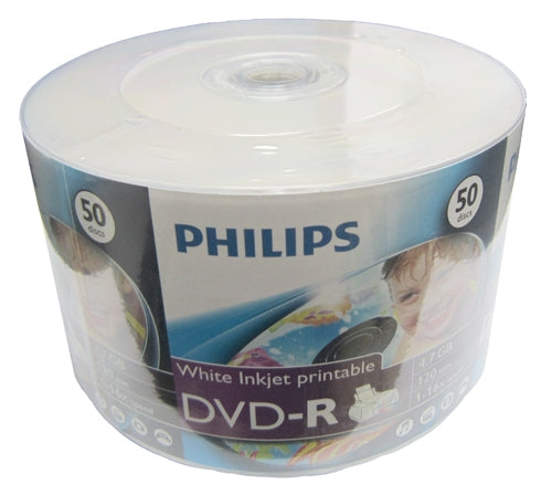 Philips Discontinued Philips 16X DVD-R 4.7GB White Inkjet Hub Printable (Shrink Wrap) [Discontinued]