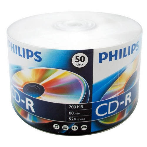 Philips Discontinued Philips 52x CD-R 80min 700MB (Philips Logo on Top) [Discontinued]
