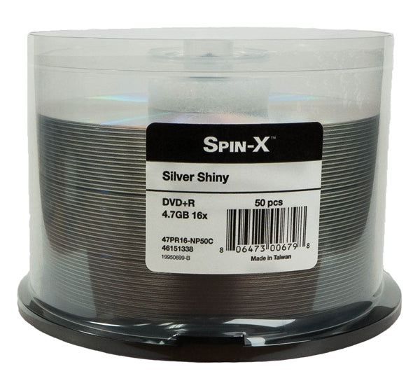 Spin-X Discontinued Spin-X 16X DVD+R 4.7GB Shiny Silver [Discontinued]