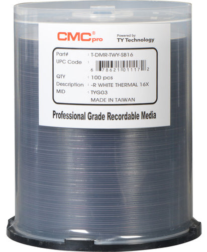 Taiyo Yuden Discontinued CMC Pro Taiyo Yuden 16X DVD-R 4.7GB White Thermal Printable [Discontinued]